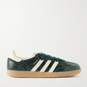 Adidas samba leather green crocodile shoes